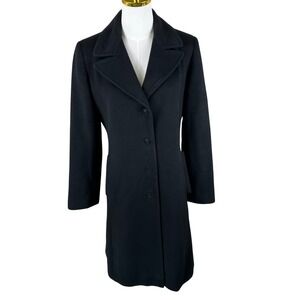Collection Fifty Nine Cashmere Coat Womens 6 Long Black Bloomingdales Italy Made